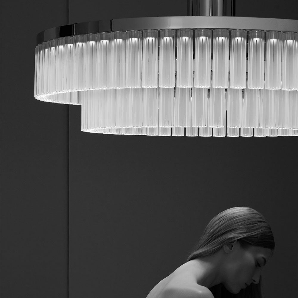 Lalique Lalique Orgue Chandelier 113.5cm Lighting - FormFluent Sydney Australia