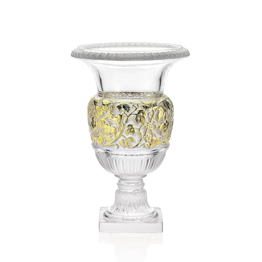 Lalique Versailles vase - Gold stamped crystal Vase by Lalique at FormFluent Sydney, Australia