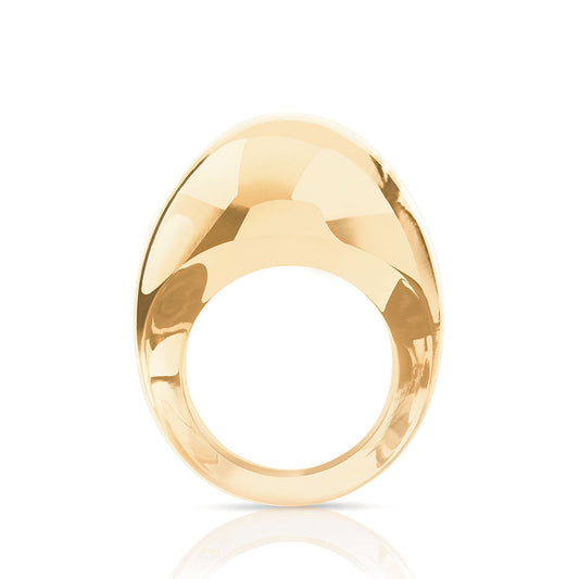 Lalique Cabochon Ring - Gold luster crystal