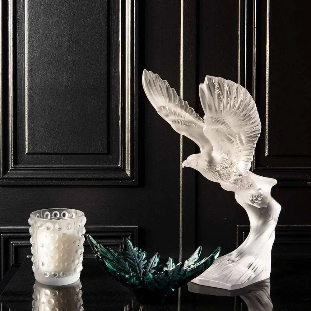 Lalique Golden Eagle Clear Crystal Sculpture Sculpture by Lalique at FormFluent Sydney, Australia