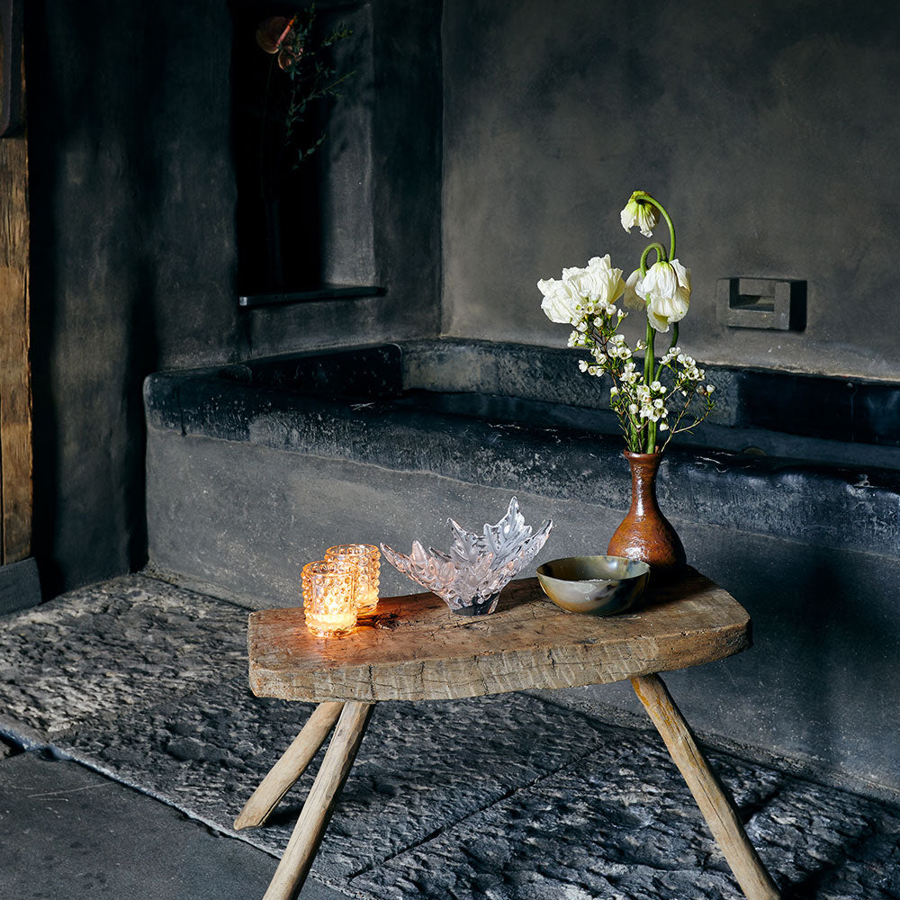 Lalique Mossi Votive Gold Lustre Crystal Candle by Lalique at FormFluent Sydney, Australia