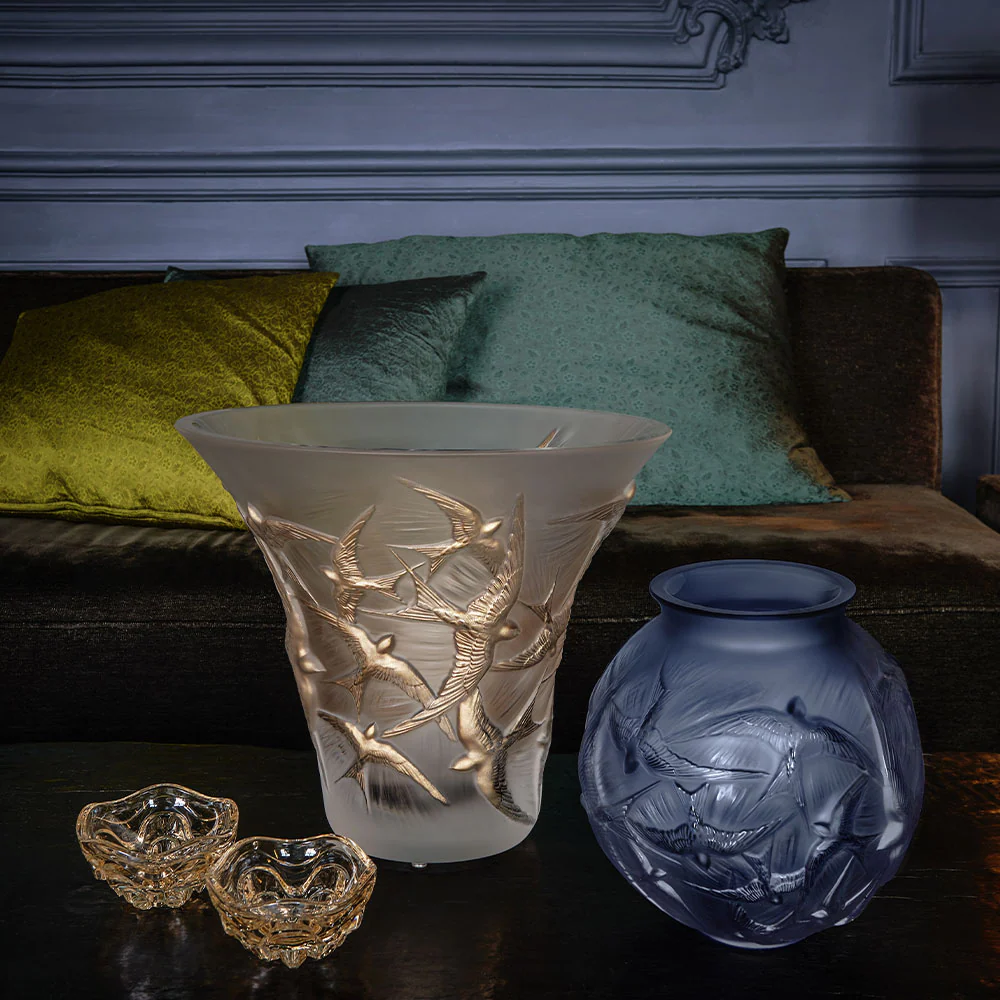 Lalique Vibration Box - Gold Lustre Crystal by Lalique at FormFluent Sydney, Australia