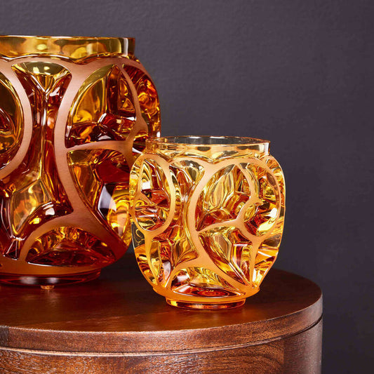 Lalique Tourbillons Vase Pink Lustre Crystal Vase by Lalique at FormFluent