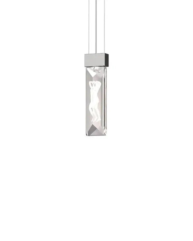 Lalique Serene 6 Double Prism Figurines Ceiling Lamp Lighting by Lalique at FormFluent