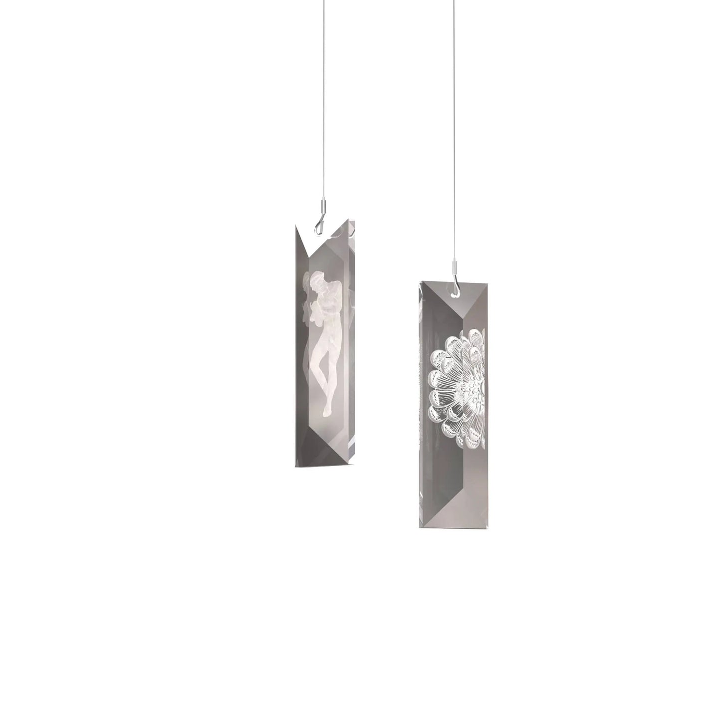 Lalique Serene Simple Prism Figurines Ceiling Lamp Lighting by Lalique at FormFluent Sydney, Australia