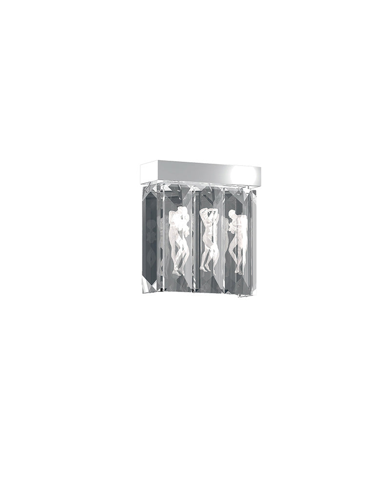 Lalique Serene 5 Prisms Figurines Wall Sconce Rectangular Lighting by Lalique at FormFluent