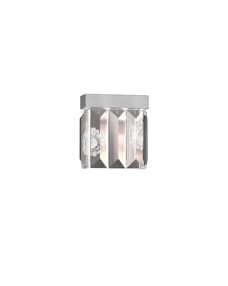 Lalique Serene 5 Prisms Dahlia Wall Sconce Rectangular Lighting by Lalique at FormFluent