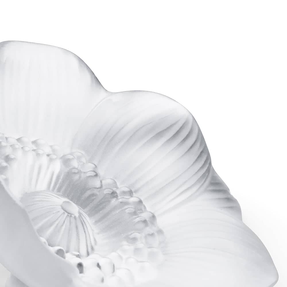 Lalique Anemone Flower Small Sculpture - Clear Crystal Sculpture by Lalique at FormFluent Sydney, Australia