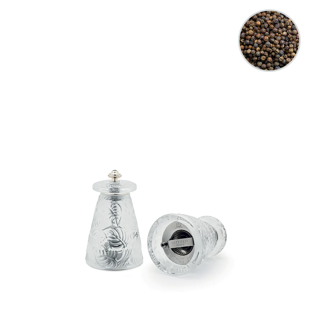 Lalique Feuilles salt and pepper grinder Glassware - FormFluent Sydney Australia