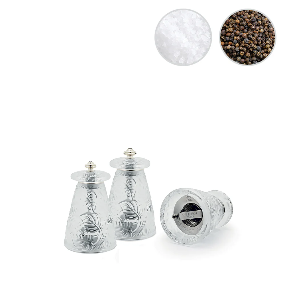 Lalique Feuilles salt and pepper grinder Glassware - FormFluent Sydney Australia