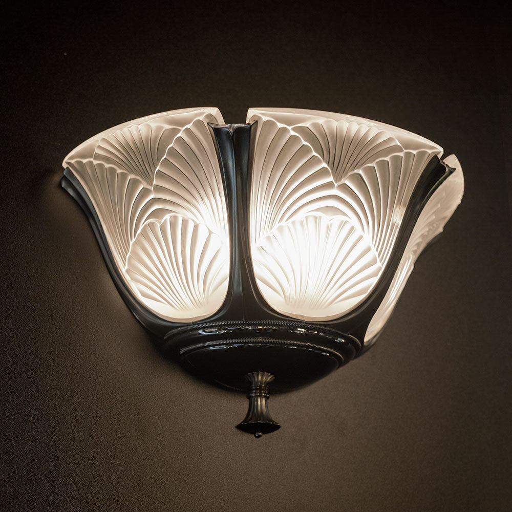 Lalique Ginkgo Medium Wall Sconce Lighting  FormFluent