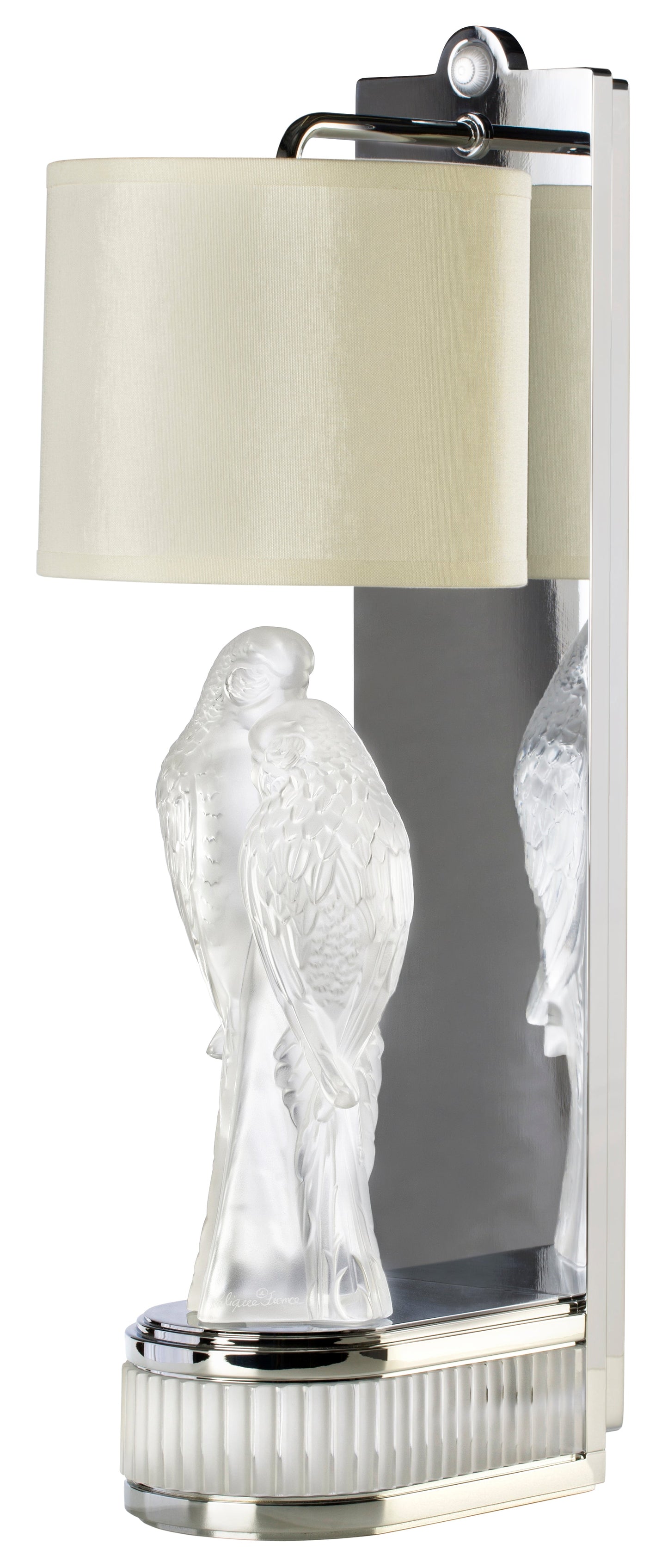 Buy Authentic Lalique Lalique 2 Perruches wall sconce by Pierre-Yves Rochon (Numbered edition) Lighting - FormFluent Sydney Australia