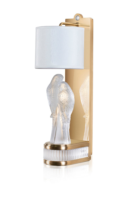 Buy Authentic Lalique Lalique 2 Perruches wall sconce by Pierre-Yves Rochon (Numbered edition) Lighting - FormFluent Sydney Australia