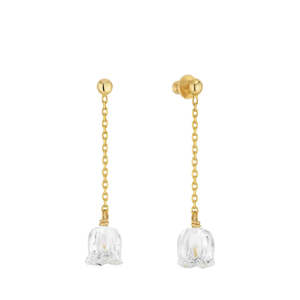 Buy Authentic Lalique Lalique Muguet Long Earrings - FormFluent Sydney Australia