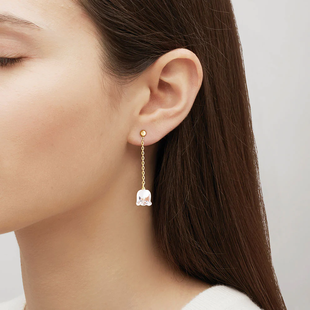 Buy Authentic Lalique Lalique Muguet Long Earrings - FormFluent Sydney Australia