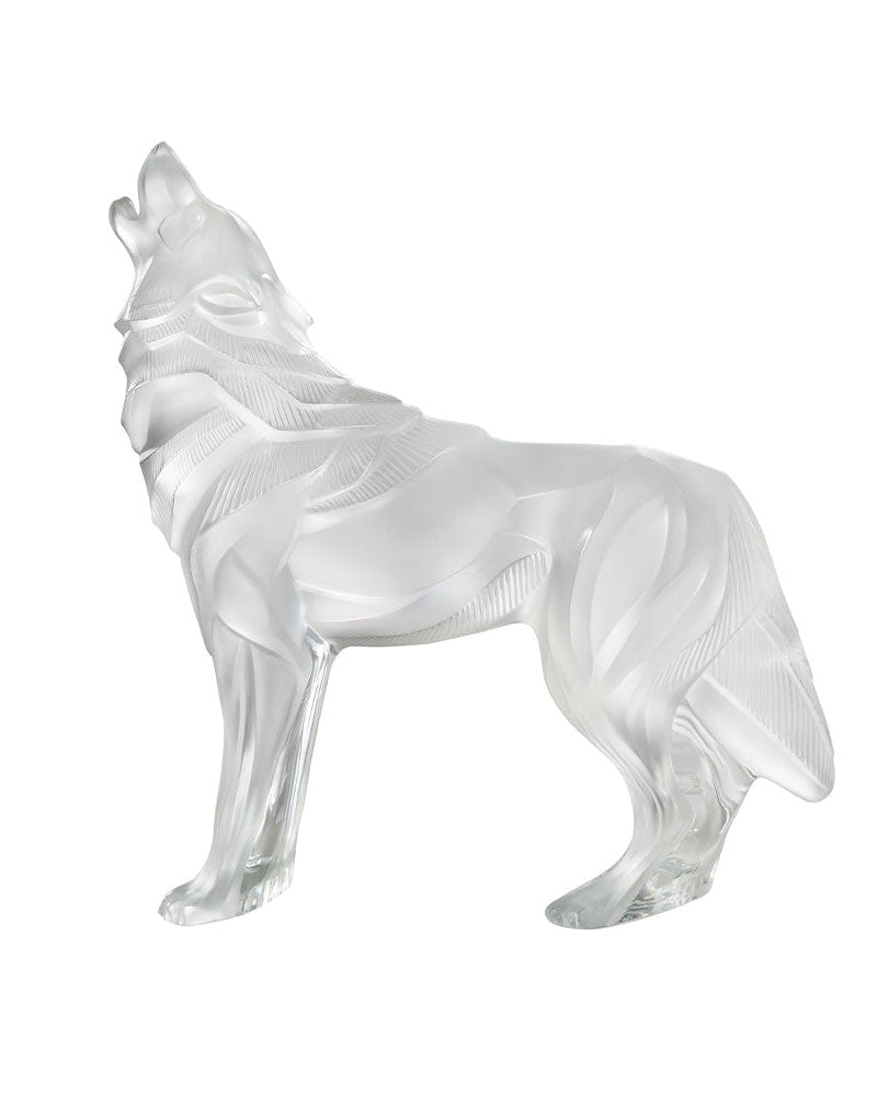 Lalique Wolf Crystal Sculpture Sculpture by Lalique at FormFluent