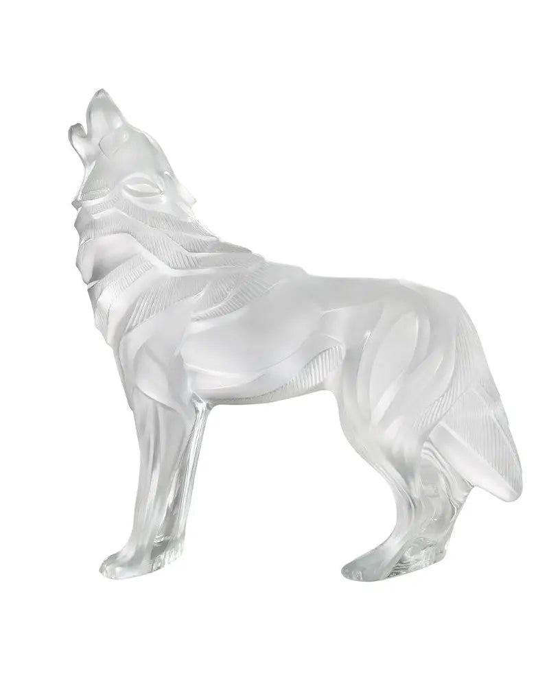 Lalique Wolf Crystal Sculpture Sculpture by Lalique at FormFluent Sydney, Australia