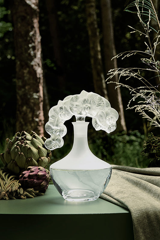 Buy Authentic Lalique Lalique Orchidée Decanter Numbered Edition Barware - FormFluent Sydney Australia