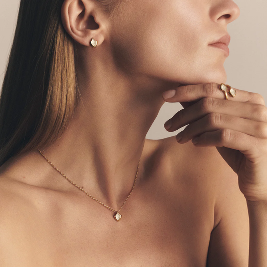 Lalique Paon Ring - White Pearly Clear Crystal 18K Yellow Gold-Plated by Lalique at FormFluent