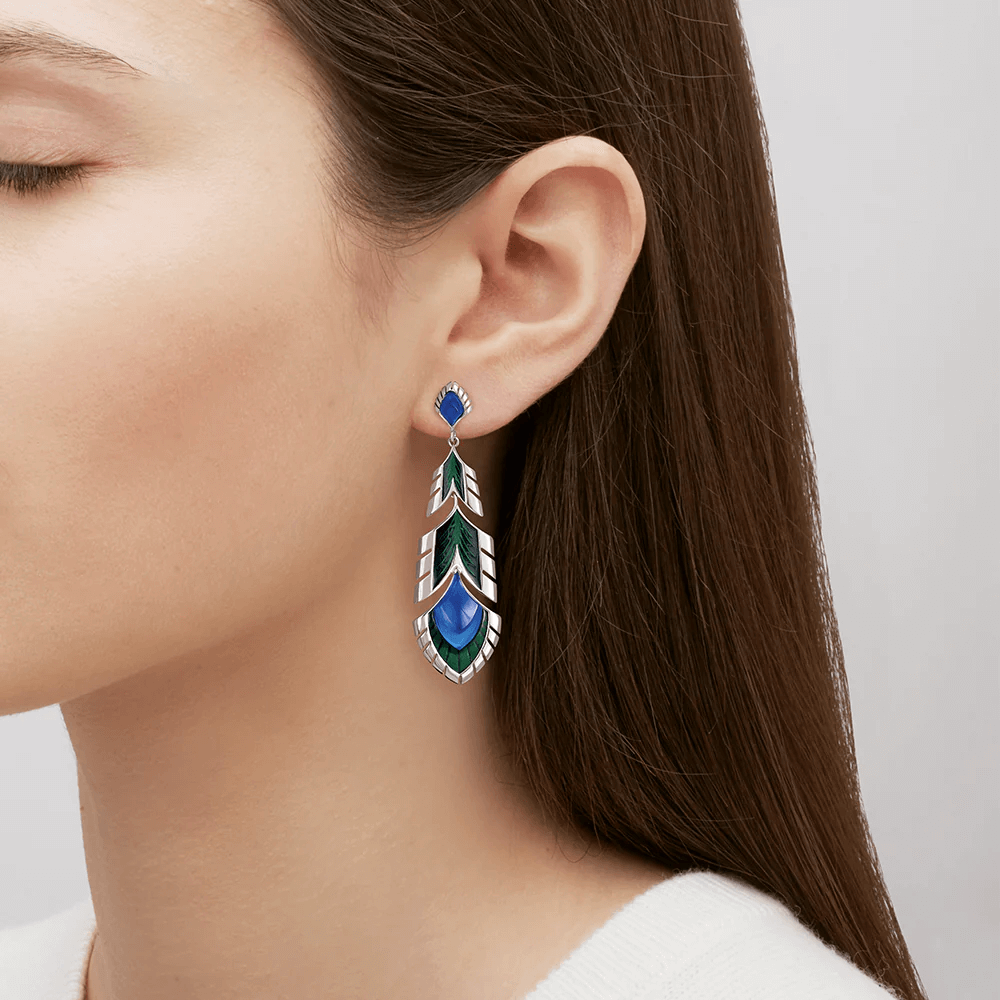 Lalique Paon Earrings - FormFluent Sydney Australia
