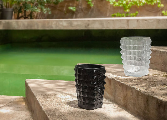 Lalique Croco Vase Amazon Green Crystal Vase by Lalique at FormFluent