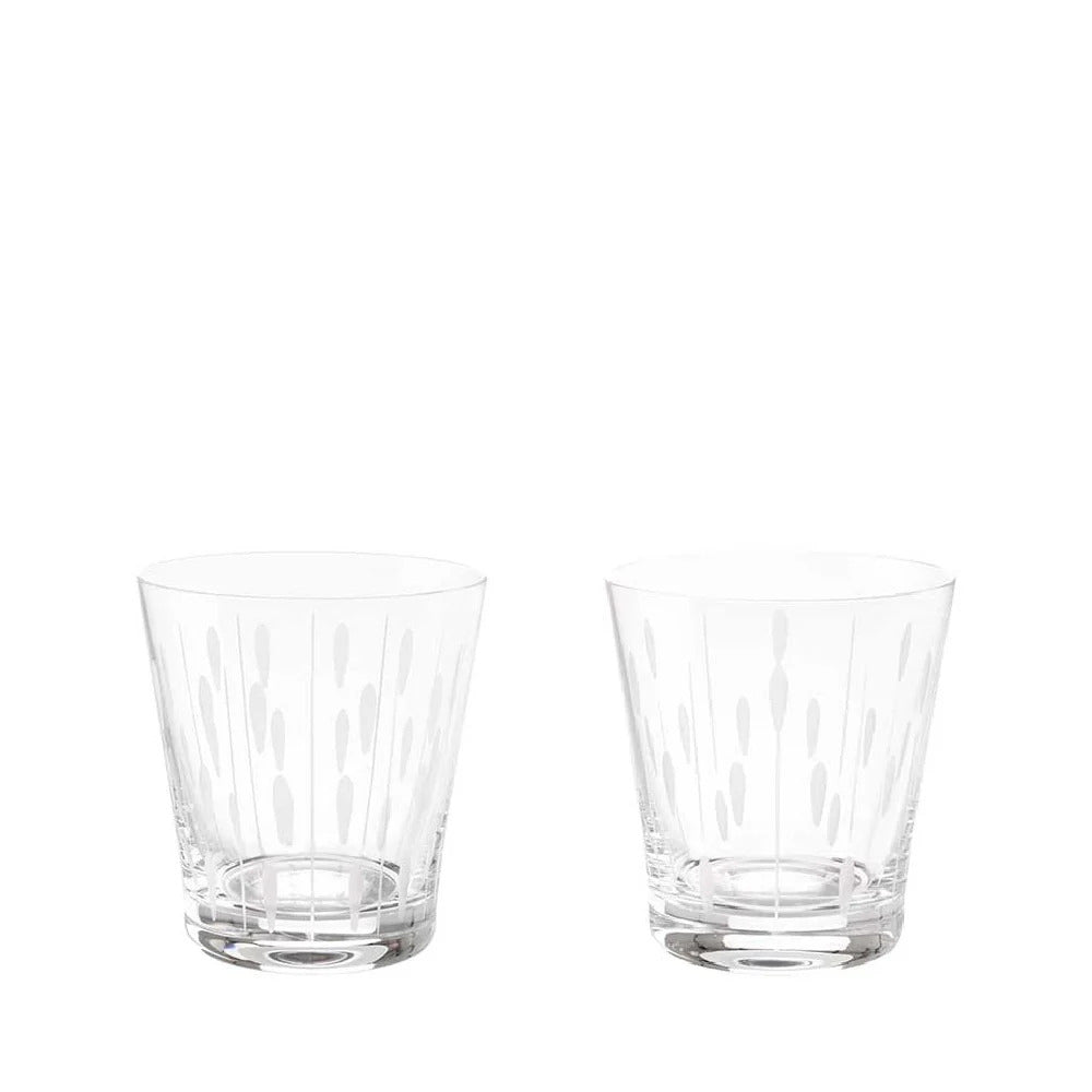 Buy Authentic Lalique Lalique 2 Lotus tumblers set 30 cl (Drops and Dew motives) Glassware - FormFluent Sydney Australia