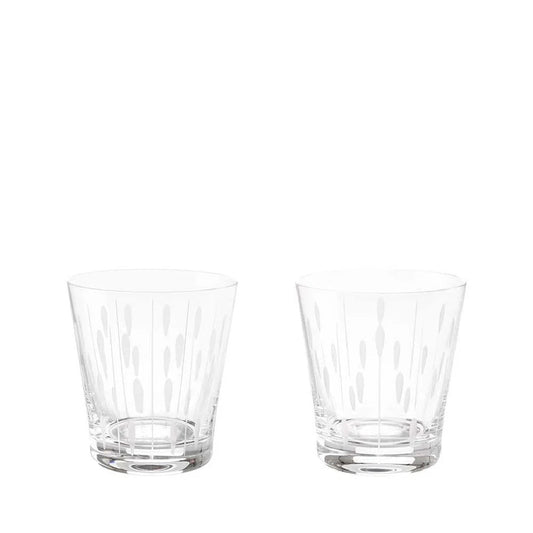 Buy Authentic Lalique Lalique 2 Lotus tumblers set 30 cl (Drops and Dew motives) Glassware - FormFluent Sydney Australia