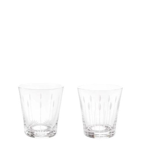 Buy Authentic Lalique Lalique 2 Lotus tumblers set 30 cl (Blossoms and Buds motives) Glassware - FormFluent Sydney Australia