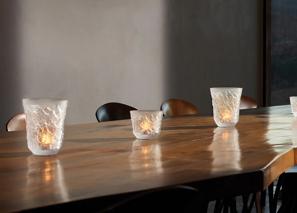 Lalique Grand-Duc Crystal Votive Small Size Candle by Lalique at FormFluent Sydney, Australia