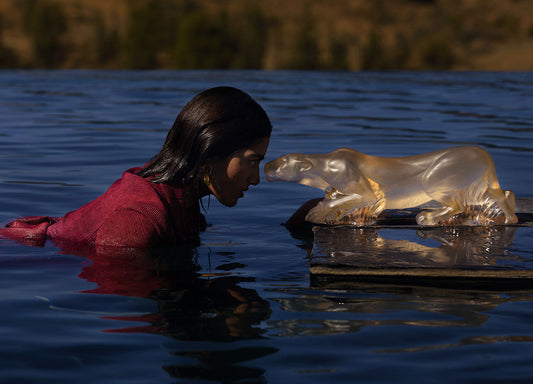 Buy Authentic Lalique Lalique Timbavati Lioness Crystal Sculpture Sculpture - FormFluent Sydney Australia