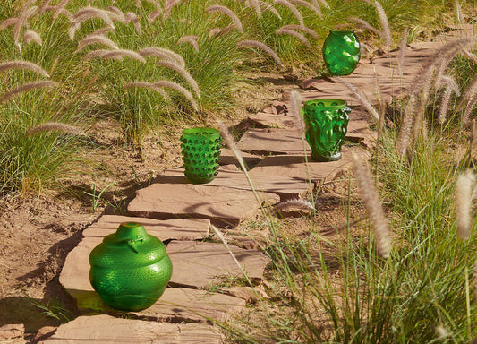 Lalique Serpent Vase Amazon Green Crystal Vase by Lalique at FormFluent