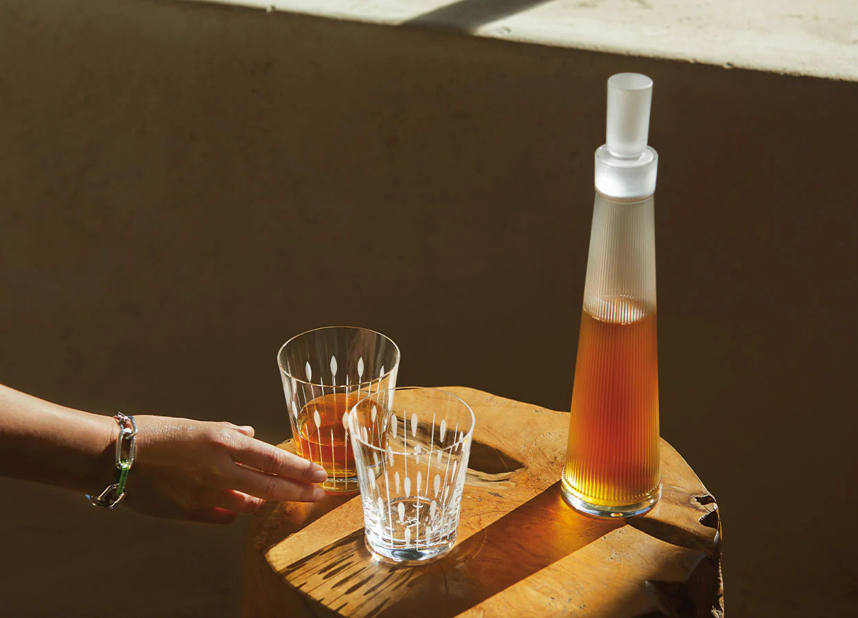 Lalique Wingen liquor decanter Glassware by Lalique at FormFluent