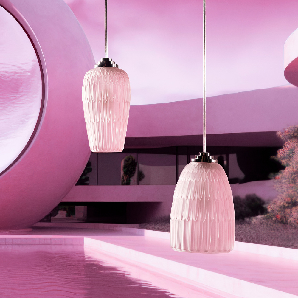 Lalique Plumes Ceiling Lamp Small Size Lighting by Lalique at FormFluent