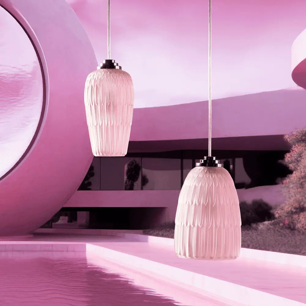 Lalique Plumes Ceiling Crystal Lamp Small Size Lighting by Lalique at FormFluent Sydney, Australia
