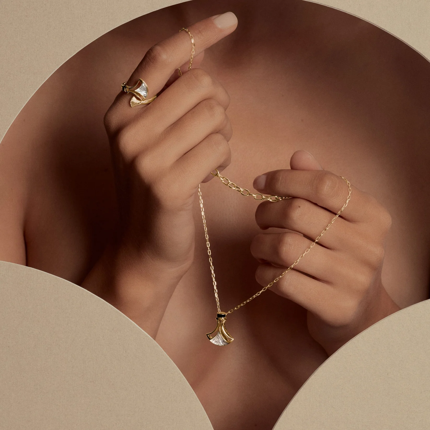 Lalique Larcade Toi et Moi Ring - Clear Crystal 18K Gold Plated Jewelry by Lalique at FormFluent Sydney, Australia