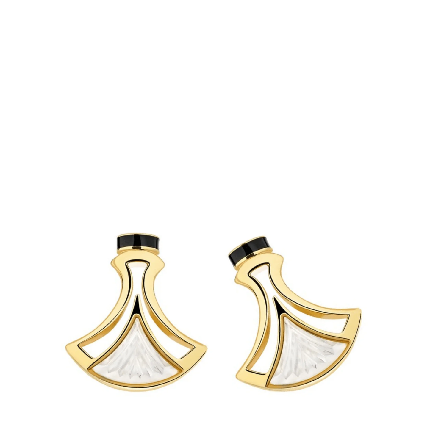 Lalique Larcade Stud Earrings - Clear Crystal, 18K Gold Plated Jewelry by Lalique at FormFluent Sydney, Australia