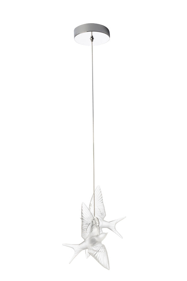 Buy Authentic Lalique Lalique Hirondelles Ceiling Lamp Lighting - FormFluent Sydney Australia