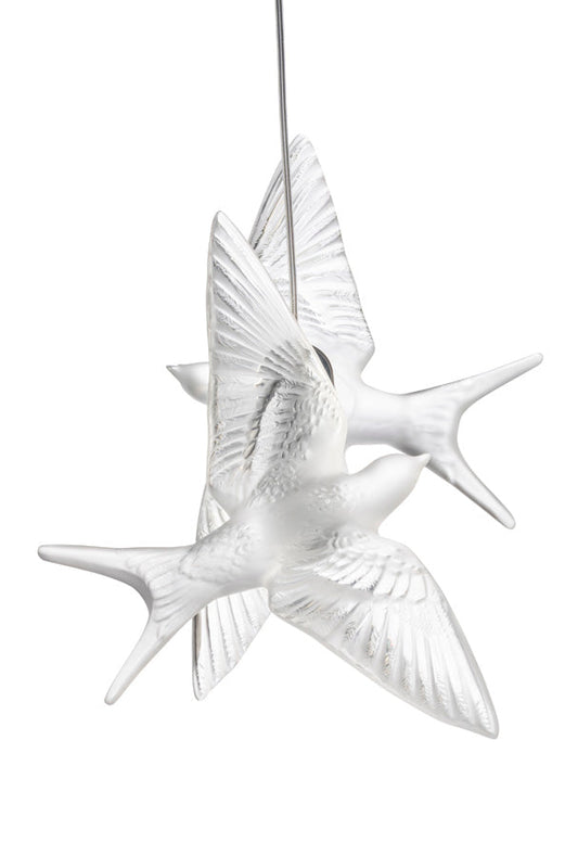 Buy Authentic Lalique Lalique Hirondelles Ceiling Lamp Lighting - FormFluent Sydney Australia