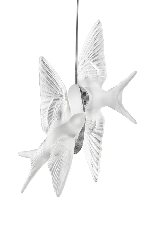 Buy Authentic Lalique Lalique Hirondelles Ceiling Lamp Lighting - FormFluent Sydney Australia