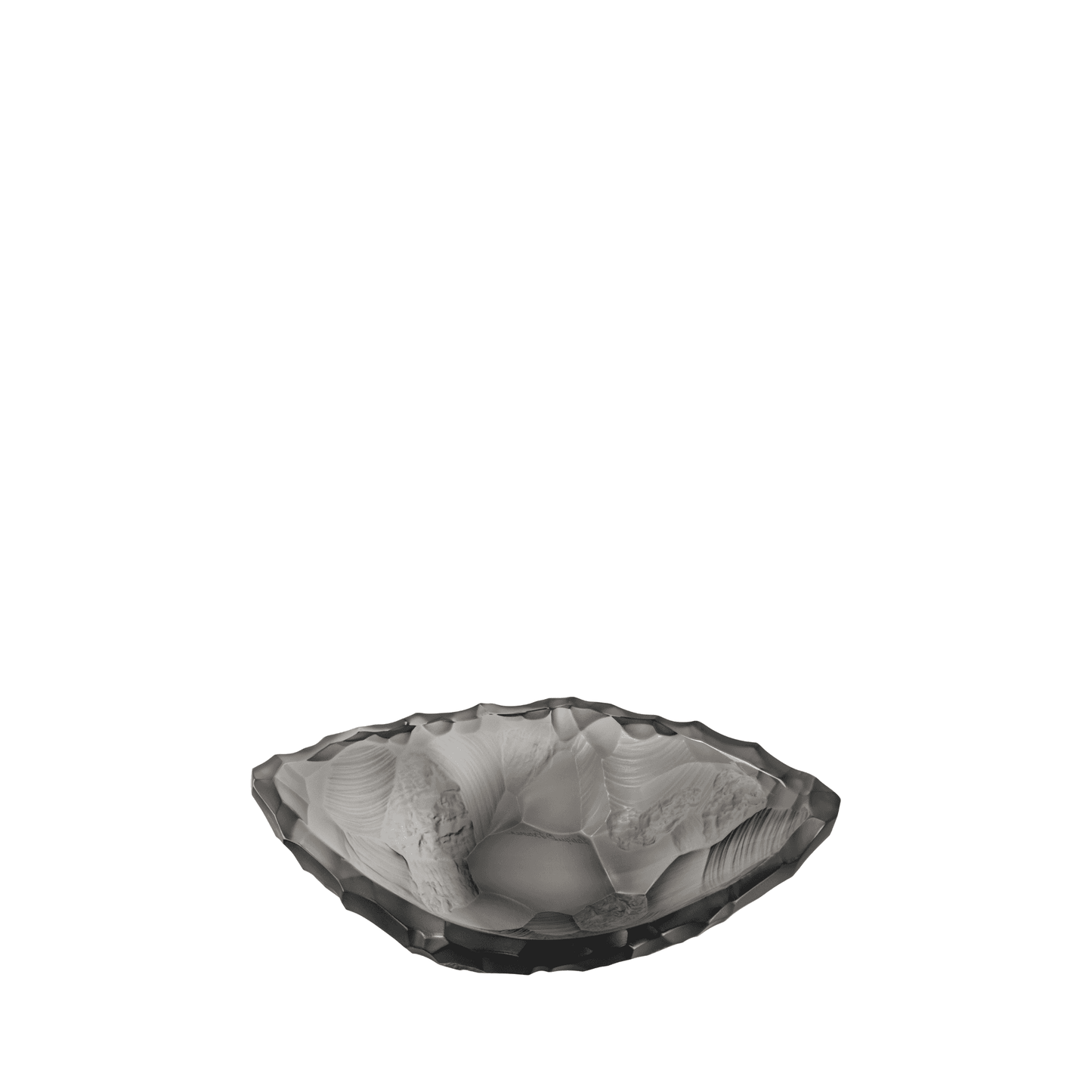 Lalique Silex Bowl Small Size - Grey Crystal Bowl by Lalique at FormFluent Sydney, Australia