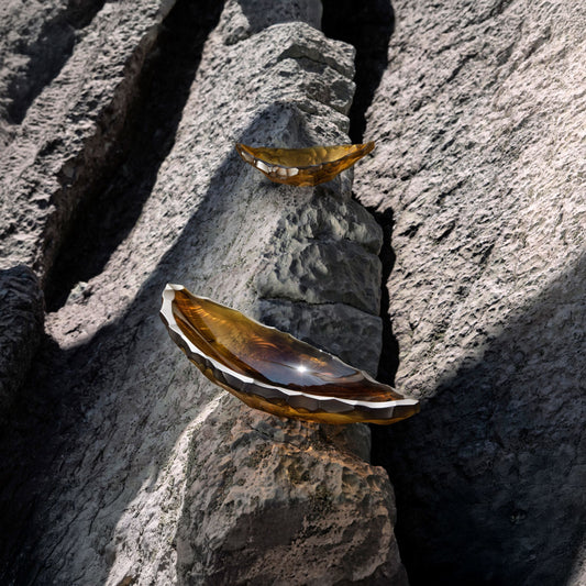 Lalique Silex Bowl Grey Crystal Bowl by Lalique at FormFluent