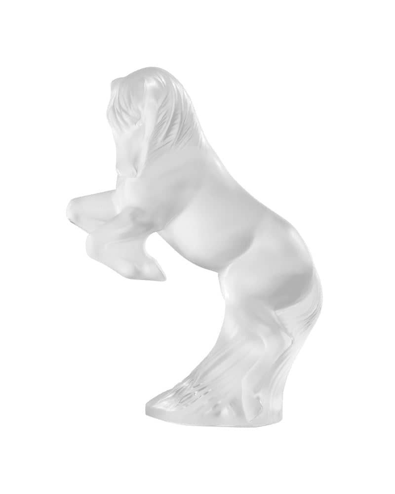 Lalique Prancing Horse Sculpture Small Size - Clear Crystal Sculpture by Lalique at FormFluent Sydney, Australia