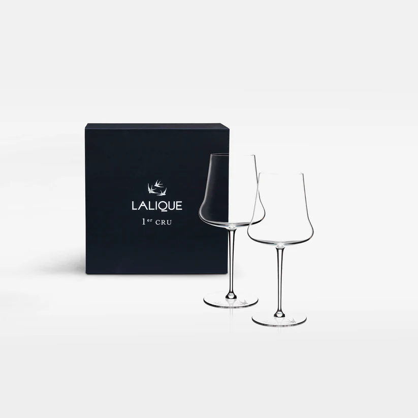 Lalique 1er Cru Set of 2 Wine Glasses Barware by Lalique at FormFluent