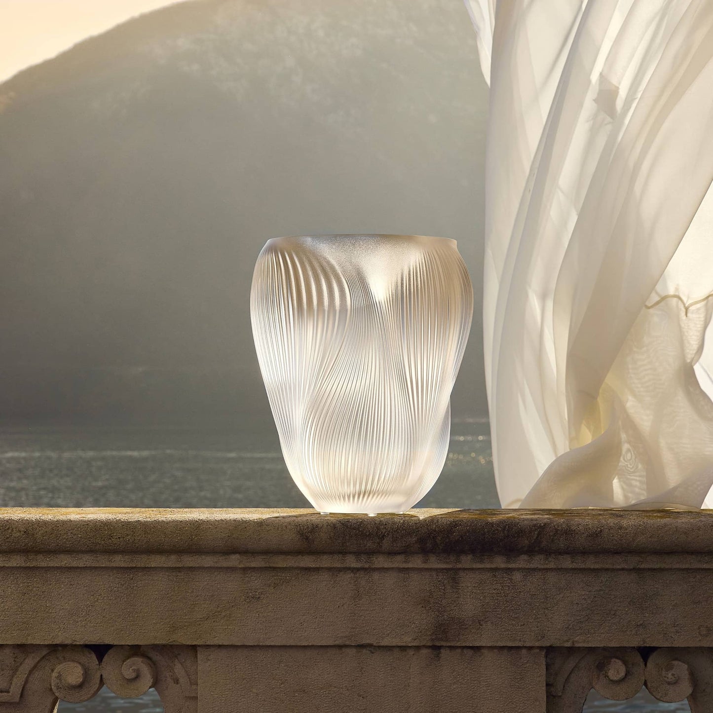 Lalique Alizé Large Vase Clear Crystal Vase by Lalique at FormFluent Sydney, Australia