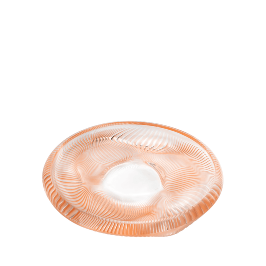 Lalique Alizé bowl - Clear with coral patina crystal Bowl by Lalique at FormFluent