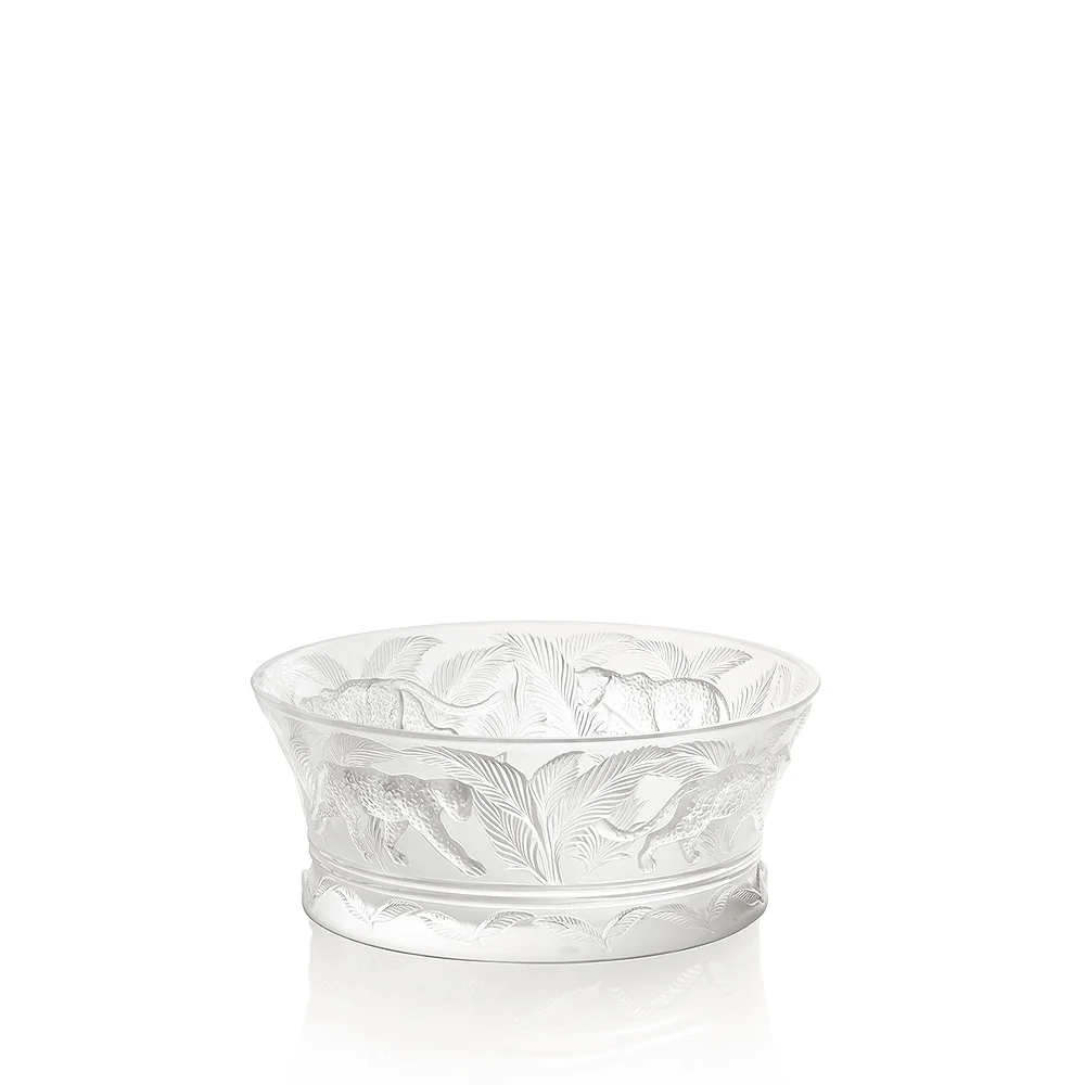 Lalique Jungle Bowl Clear Crystal Bowl by Lalique at FormFluent Sydney, Australia