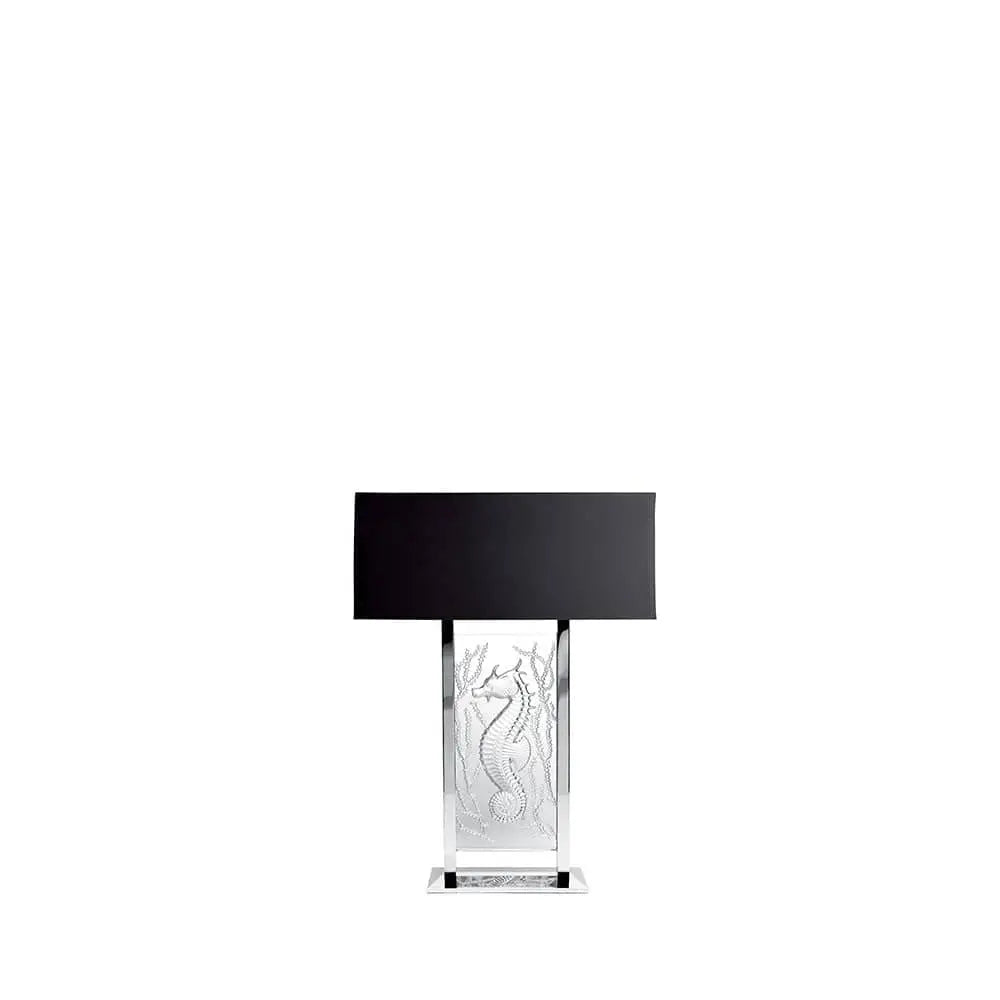 Lalique Poseidon Lamp Clear Crystal with Chrome Finish Lighting by Lalique at FormFluent Sydney, Australia