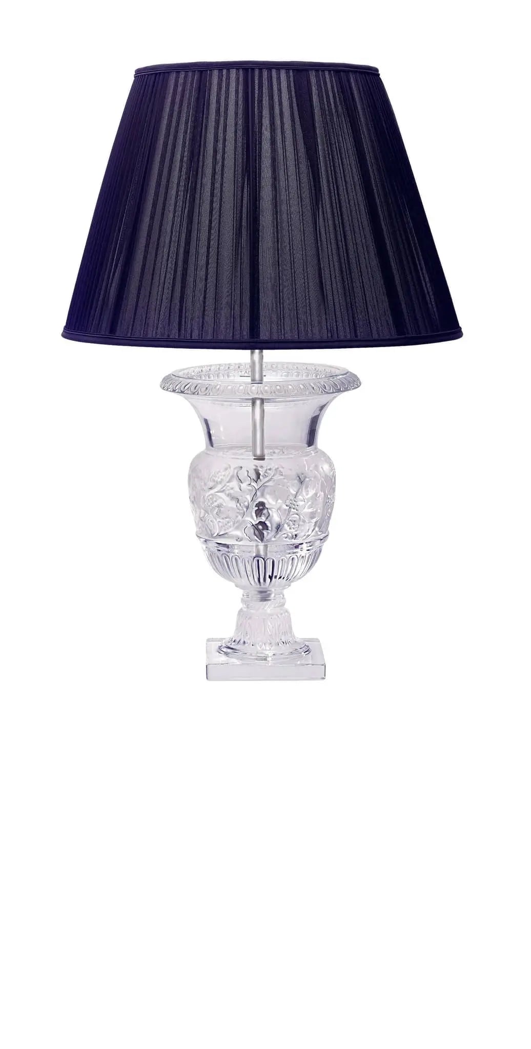 Lalique Versailles lamp - Clear crystal & Black Lampshade Lighting by Lalique at FormFluent Sydney, Australia
