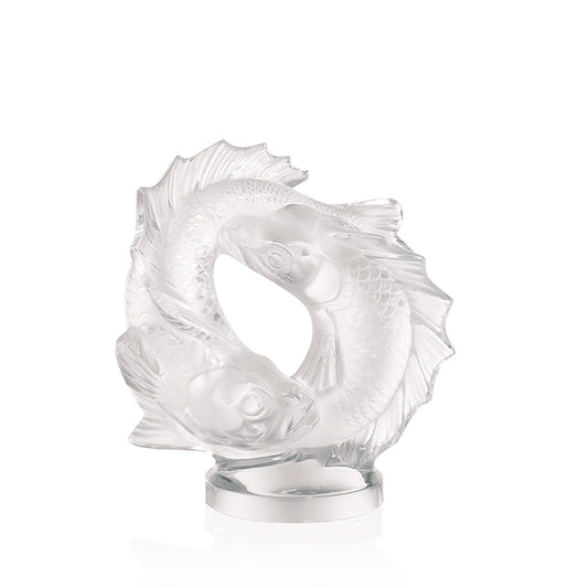 Lalique Lalique Double Fish Sculpture Sculpture - FormFluent Sydney Australia