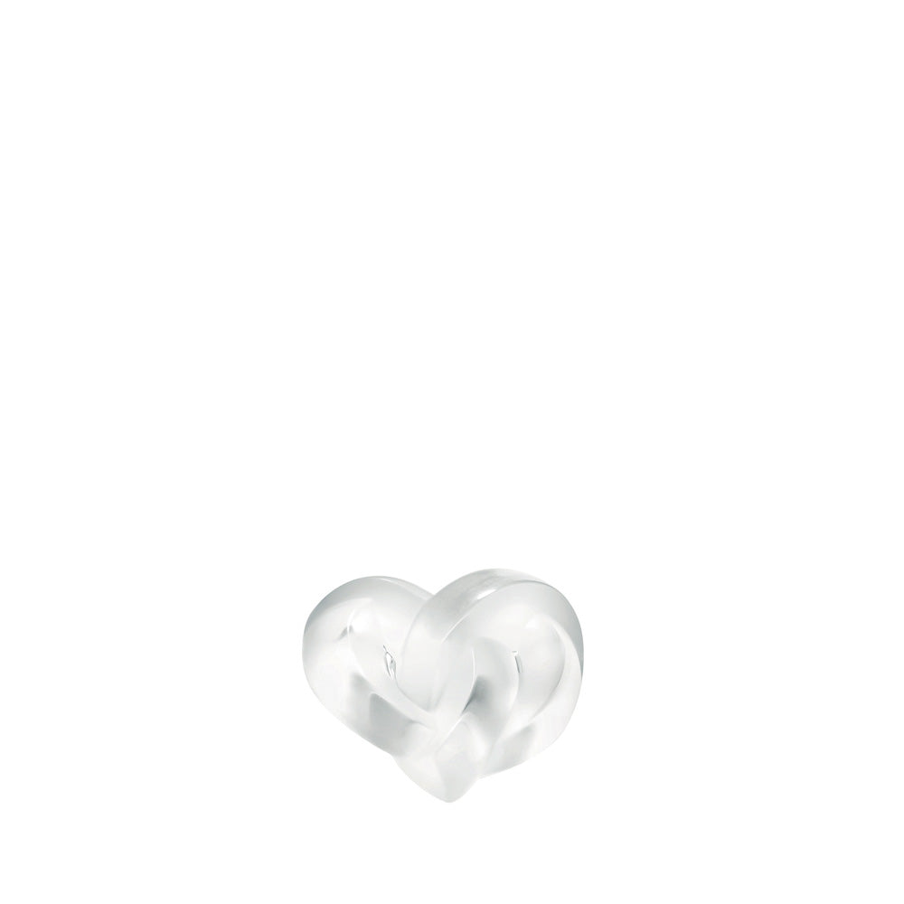 Lalique Hearts Sculpture Paper Weight Clear Crystal Sculpture by Lalique at FormFluent Sydney, Australia
